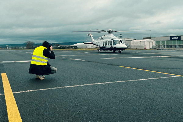 Behind the Scenes Fotografie Helicopter